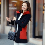 2015冬装新款女装韩版修身毛呢外套女中长款加棉加厚羊绒呢子大衣
