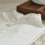 秋装新款文艺小清新立领蕾丝花边白色衬衣 甜美长袖衬衫女装