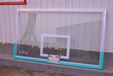 户外标准钢化玻璃篮球板 室外篮球架篮板 铝合金包边 钢化篮板