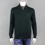2014比音勒芬男装正品专柜羊毛衫假两件衬衫领毛衣363130104-32