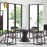 新中式实木餐桌椅组合 酒店别墅餐厅家具定制 现代简约实木餐桌