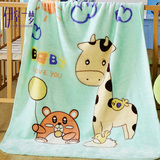 婴儿童卡通宝宝毛毯子幼儿园盖午休毯珊瑚绒双层加厚保暖法莱兰绒