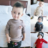 宝宝秋冬装儿童针织衫男童套头毛衣01234岁婴幼儿小童毛线打底衫