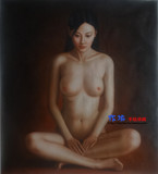 手绘定制油画/花季少女凝写真现代裸女人体艺术/作坊装饰布面油画