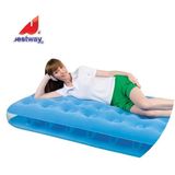 家用充气床垫户外彩色植绒水上充气垫床加厚儿童玩具成人游泳浮床