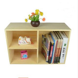 自由组合 简易书架儿童书柜 实木收纳柜木质置物小柜子格子柜松木