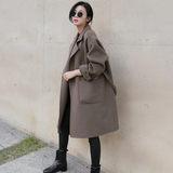 2015冬装新款高端定制时尚气质韩版毛呢外套女宽松中长款呢子大衣