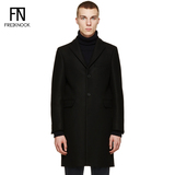 FN高端男装定制欧美时装大牌A*S*家羊毛外套纯色男士羊绒长款大衣