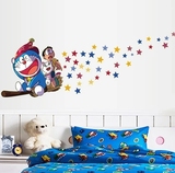 卡通星星夜光墙贴画儿童房男孩卧室墙壁装饰贴纸哆啦A梦机器猫