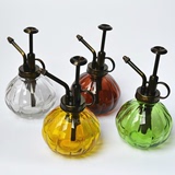 包邮压杆喷瓶复古小型喷壶可爱南瓜玻璃洒水 园艺用品浇水壶浇花