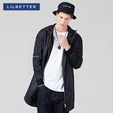 Lilbetter男士风衣外套  韩版修身中长款连帽夹克男日系大衣男潮
