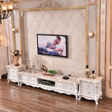 欧式大理石电视柜实木烤漆雕花现代简约地柜茶几组合配套客厅家具