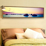 现代简约装饰画卧室画床头挂画浪漫大海单幅背景墙壁画温馨床头画