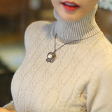 高领打底衫2015秋冬新款韩版女装加厚长袖套头毛衣 针织衫女外套