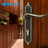 德国KLC 门锁纯铜欧式室内门锁 卧室全铜美式实木房门锁具把手