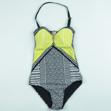 欧美品牌 外贸原单大码连体泳衣收身显瘦泳衣女 MS01