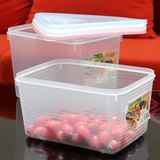 日本进口保鲜盒 塑料密封盒长方形冰箱微波炉 超大食品水果保鲜盒
