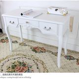 包邮促销欧式韩式简约台式实木象牙白色电脑桌写字台小书桌办公桌