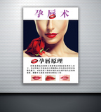 眉眼唇韩式半永久孕唇术的原理海报广告微整形纹绣宣传KT板画图