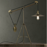 设计师的灯麻将复古工业美式欧式客厅餐厅升降古铜三脚架创意台灯