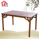 红木家具鸡翅木餐桌方桌明清古典四方桌中式实木长方形小餐桌仿古