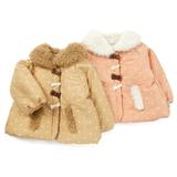 外贸出口2015冬季新款原单婴儿宝宝女童夹棉外套棉袄棉服大衣童装