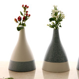 肆月 日式雪花釉陶瓷小花瓶装饰桌台面摆件客厅创意精致插花花器