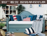 美式乡村风格 实木沙发床坐卧两用床家具定制 松木桦木水曲柳定做