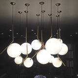 flos 灯意大利圆球吊灯床头玻璃吊灯LED卧室灯具咖啡厅服装店吊灯