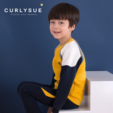 curlysue韩国可爱秀童装专柜正品春秋男童韩版休闲长袖T恤卫衣
