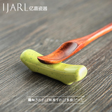 ijarl亿嘉创意陶瓷单个日式筷子架韩式筷托筷枕筷架梵净