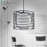 维玛 现代简约个性黑白单头玻璃球铁艺创意吊灯卧室灯书房餐厅灯