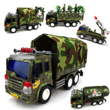 男孩军事战车惯性工程车滑行带人偶导弹车油罐车儿童玩具汽车礼物