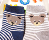【小熊毛圈袜】儿童袜子批发 全棉秋冬季加厚保暖毛巾袜1-8岁