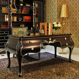 卡琪朵 新古典书桌欧式书桌椅描金银书桌奢华欧式办公桌实木桌子