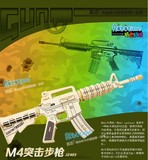 若态科技新款9岁7岁3D木质益智拼装手枪模型立体拼图智力军事枪