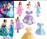 【现货】美国迪士尼Disney童装女童冰雪奇缘艾莎公主裙礼服连衣裙