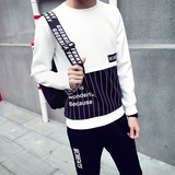 长袖t恤男运动卫衣套装 青少年韩版学生圆领长袖衣服男装春季外套