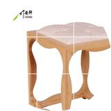 换鞋凳新中式方凳实木矮凳创意穿鞋凳布艺凳休闲板凳餐椅竹制家具