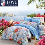 罗莱家纺LOVO 床上用品 全棉纯棉被套床单四件套件 多款可选