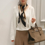2016新秋装韩国代购女装正品直邮N728韩版纯色两件套长袖针织开衫