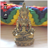 【藏。迦】尼泊尔纯手工纯铜长寿佛佛像摆件口袋随身佛