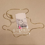 香港代购周大福专柜正品18K/750黄金蛇骨链，黄金锁骨项链