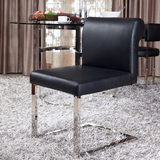 钰庭轩家具现代简约不锈钢餐椅办公会客椅创意时尚客厅单人休闲椅