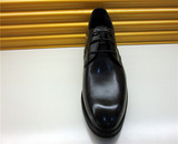 喜来登内增高商务头层牛皮透气专柜新款系带男低帮鞋N403121黑色