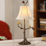 美式复古个性台灯乡村北欧田园铁艺温馨书房欧式创意小鸟台灯