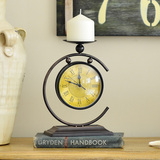 奇居良品 欧美式创意装饰钟表多功能双用摆件泰玛烛台座钟表H