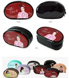 韩版卡通女孩化妆包 可爱椭圆形防水洗漱包收纳小淑女化妆收纳包