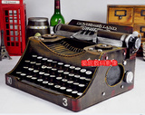 复古欧式打字机模型酒吧酒柜客厅家居装饰工艺品摆件橱窗创意道具