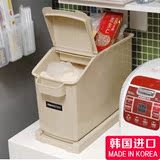 韩国进口厨房米桶米缸 防虫防蛀橱柜储米箱 面粉桶塑料15/25KG